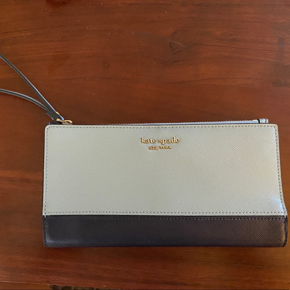 Kate Spade Spencer Continental Wristlet in Frosted Spearmint (Like New)